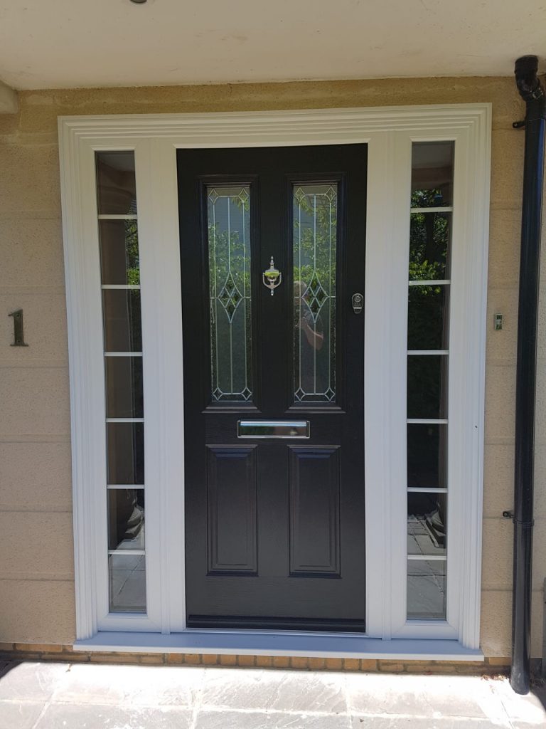 new black front door installed